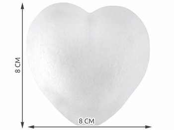 Serce styropianowe 8cm - 10 szt.