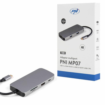 PNI-MP07 Wieloportowy czytnik+ HUB USB