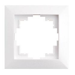 Ramka 1-krotna plastikowa, biała Corner