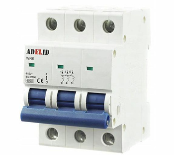 Wyłącznik nadprądowy 3-polowy 6kA B 10A