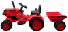 Traktor na akumulator z przyczepką czerw