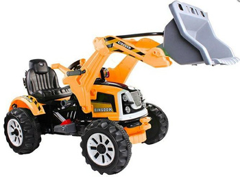 Traktor, koparka na akumulator żółta