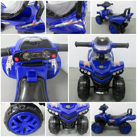 Dziecięcy jeździk chodzik quad niebieski