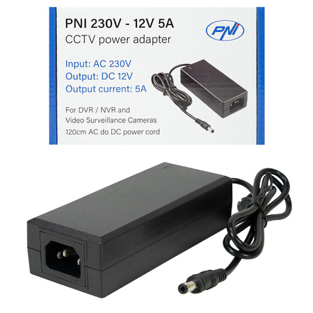 Zasilacz PNI 230V, CCTV, wejście 230V,  