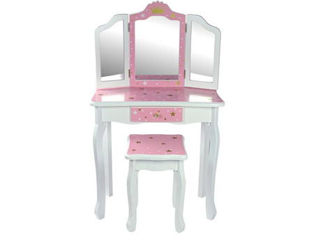 Toaletka Drewniana Biała Gwiazdki 100cm