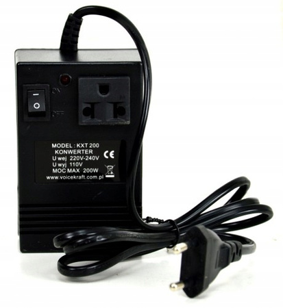Transformator Konwerter 230/110V 200w   