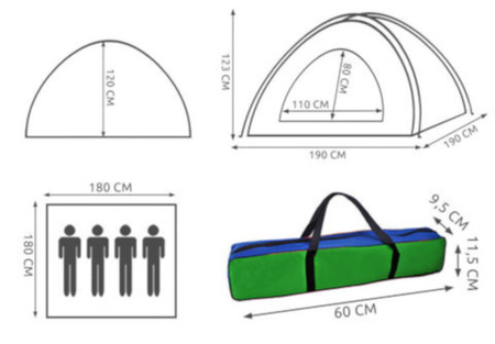 Namiot Turystyczny 4 Osobowy