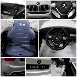 Autko Samochodzik BMW X6 białe koła Eva