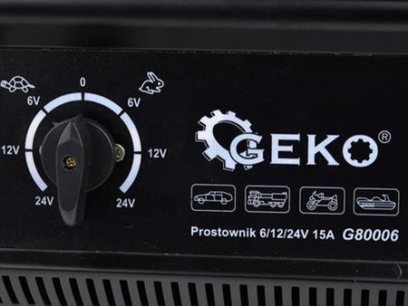 Prostownik samochodowy 6/12/24V 15A