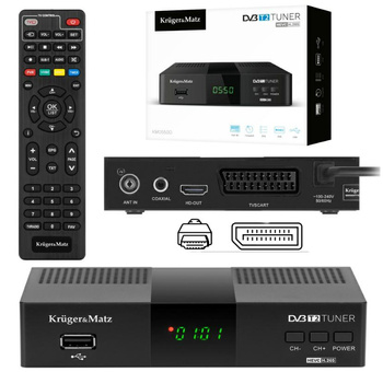 Tuner DVB-T2 H.265 HEVC Kruger&Matz
