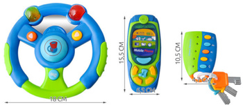 Zabawka Kierownica,Kluczyki,Pilot