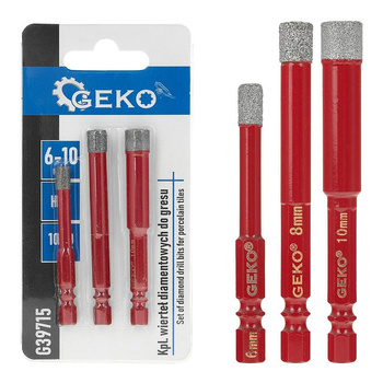 Komplet wierteł diamentowych do gresu
