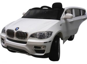 Autko Samochodzik BMW X6 białe koła Eva