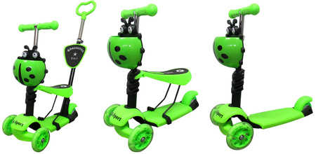 Hulajnoga H3 zielona Jeździk 5w1 R-Sport