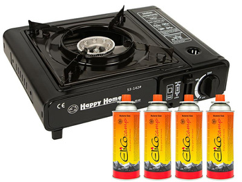 Kuchenka gazowa turystyczna walizka + 4 