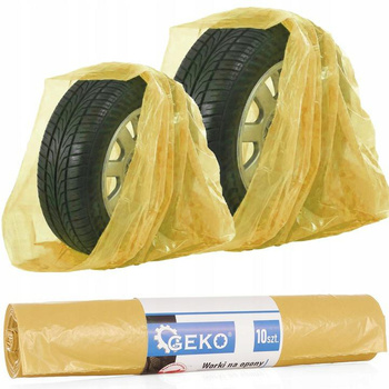 Worki na opony 100x100 ŻÓŁTE - rolka    