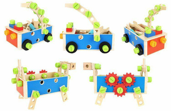 Warsztat drewniany skrzynka zabawkowy   