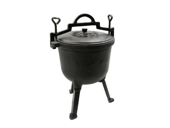 Kociołek Garnek Żeliwny 8L Czarny