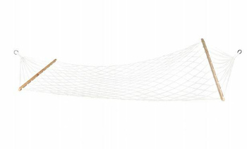 Hamak siatkowy z rozpórką drewniana