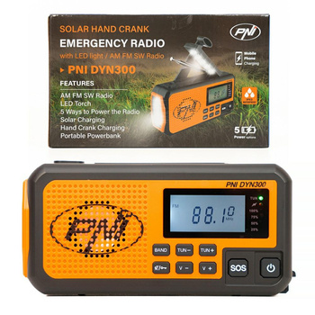 Radio przenośne PNI DYN300 z dynamem,   