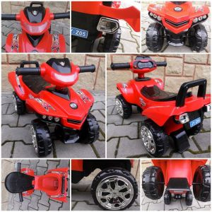 Dziecięcy jeździk chodzik quad czerwony