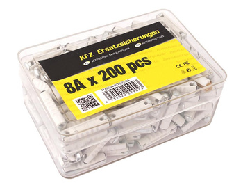 Bezpieczniki Cylindryczne 8A 200Szt