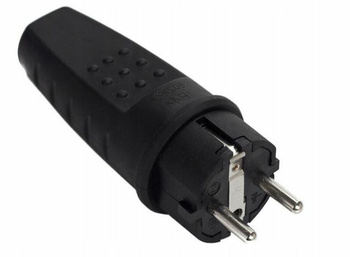 Wtyczka gumowa 230V 16A IP44 długi korp 