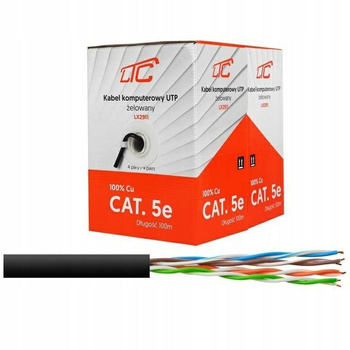 Kabel komputerowy - skrętka UTP 100% Cu 